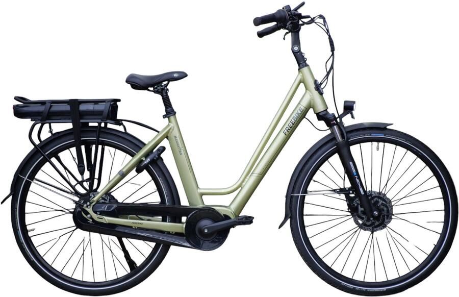 Freebike Manhattan 2.1 Elektrische Fiets Olijfgroen Dames 51cm