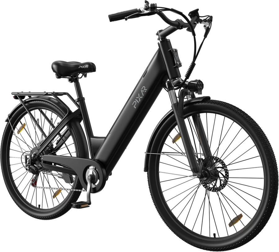 Galaxy C1 Elektrische Fiets 27.5 Inch 36V 13Ah Accu Actieradius tot 50 km Shi o 7 Versnellingen 250W Motor Verende Voorvork LCD Display Mechanische Schijfrem -zwart