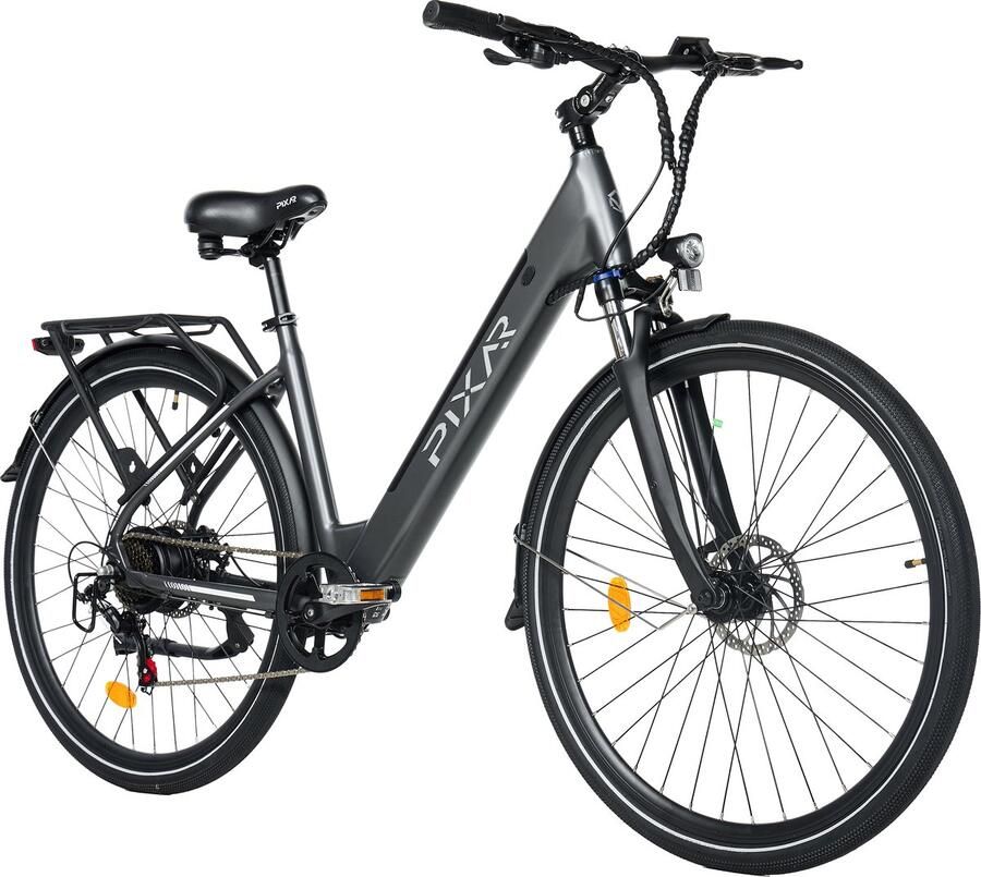 Galaxy City1 E-bike 700x40C Lichtgewicht Aluminium Frame 36V 10.4Ah EVE Accu 250W Motor Tot 45 km Bereik Mechanische Schijfrem Shi o 7 Versnellingen Voorvorkvering LCD Display-Zilver