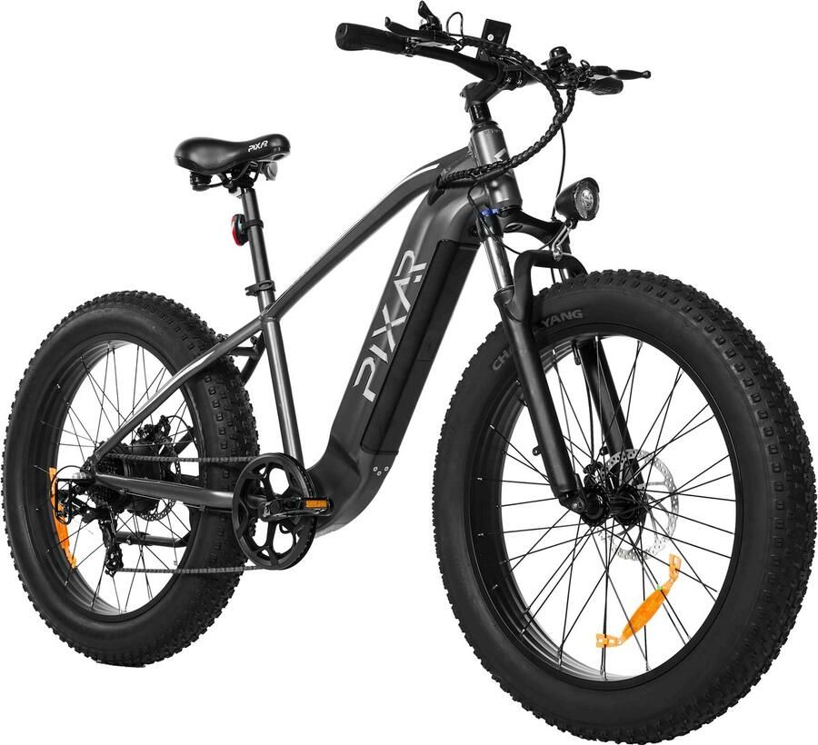 Galaxy Space Elektrische Fatbike 26x4.0 Inch Tot 100 km Actieradius 48V 20Ah EVE Accu 250W Naafmotor Shi o 7 Versnellingen Mechanische Schijfrem LCD Display-Zilver