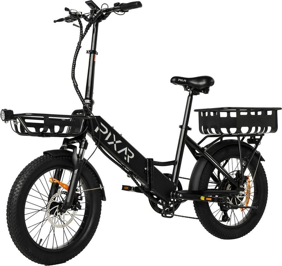 Galaxy Wind Opvouwbare Elektrische Fatbike 20x3.0 Inch 499Wh EVE Accu Tot 45 km Actieradius 250W Naafmotor Shi o 7 Versnellingen Mechanische Schijfrem -zwart