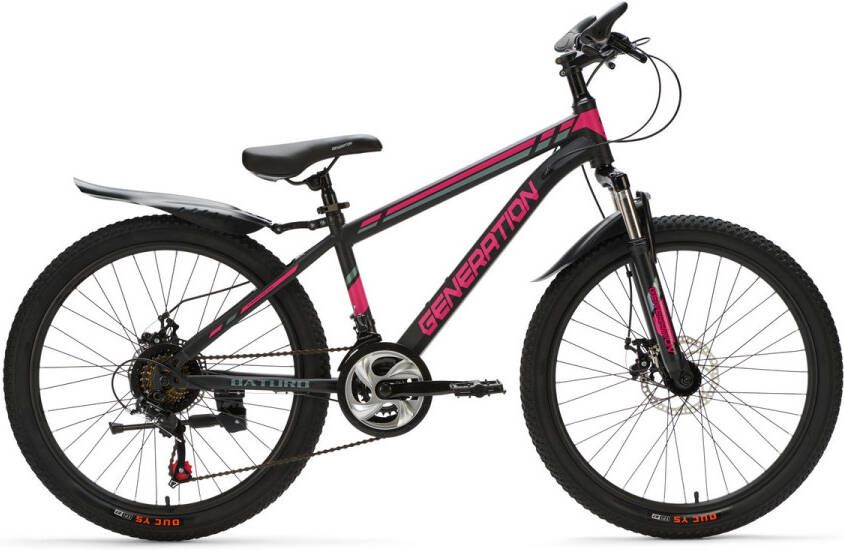 Generation Fietsen Generation Baturo mountainbike 24 inch Roze Spatborden