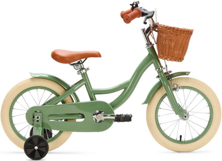 Generation Fietsen Generation Blanco 14 inch Olijfgroen – Kinderfiets met dje