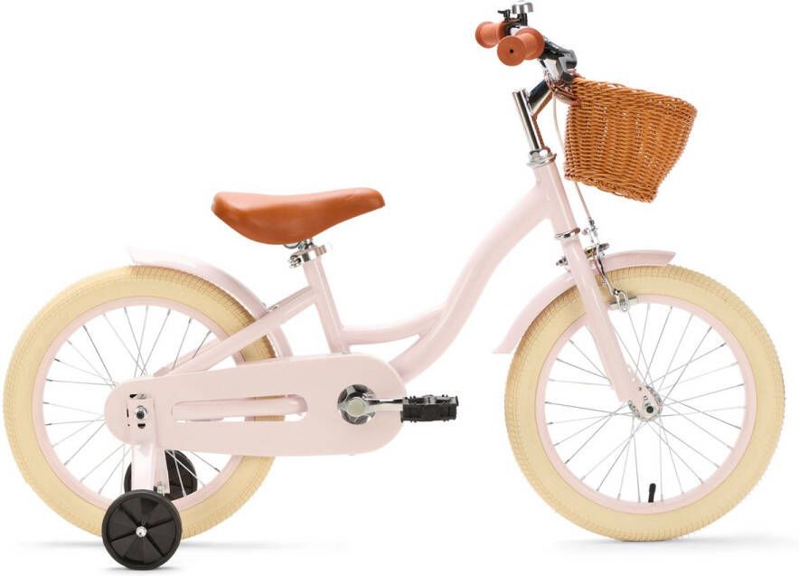 Generation Fietsen Generation Blanco 16 Inch Lichtroze Kinderfiets met Mandje