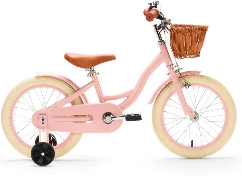 Generation Fietsen Generation Blanco 16 Inch Roze – Kinderfiets met mandje Fiets voor kinderen van 4 tot 6 jaar