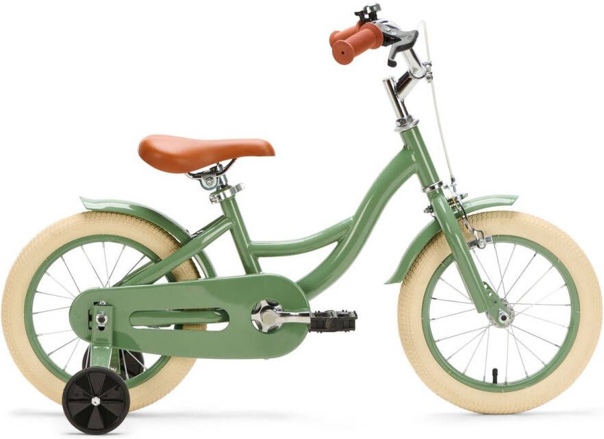 Generation Fietsen Generation Blanco Kinderfiets 14 inch Olijfgroen Fiets voor kinderen van 3 tot 5 jaar