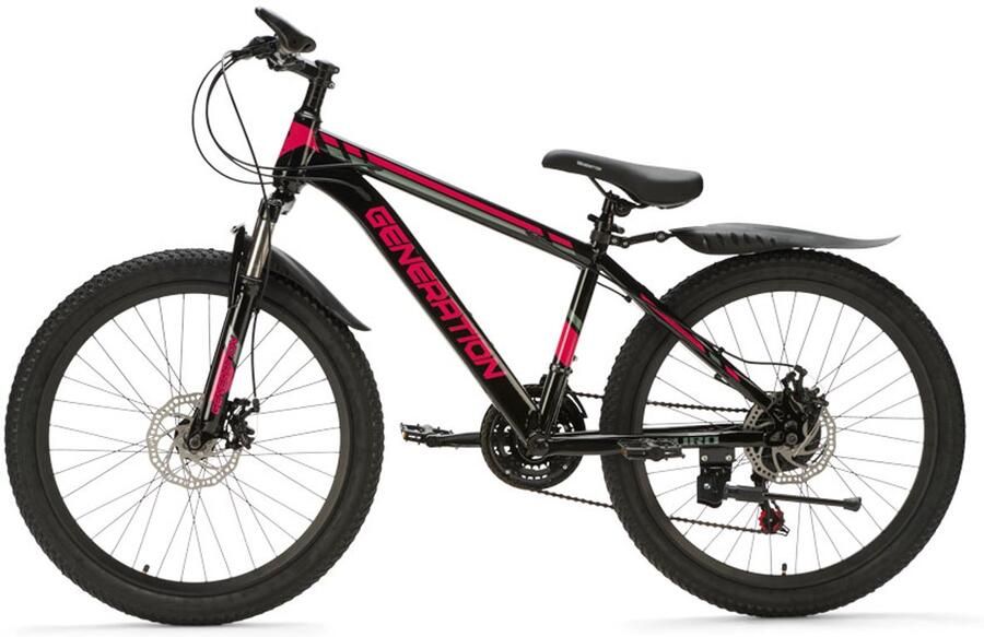 Generation Fietsen Generation Baturo mountainbike 24 inch Roze Spatborden