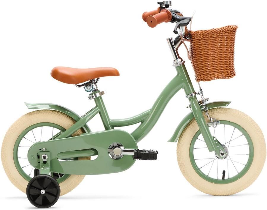 Generation Fietsen Generation Blanco 12 Inch Olijfgroen – Kinderfiets met dje Fiets voor kinderen van 2 tot 4 jaar