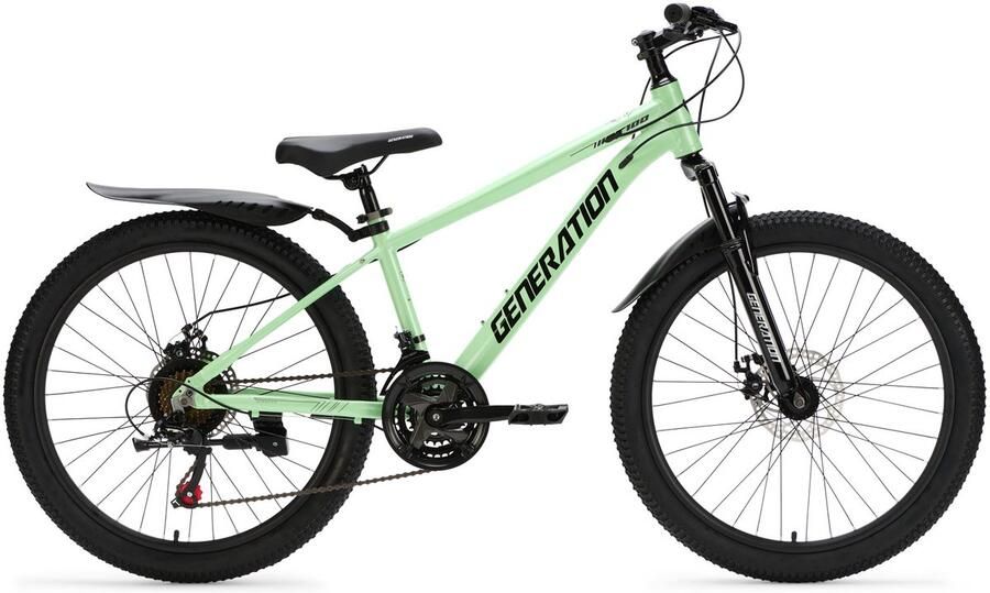 Generation Fietsen Generation GT100 24 inch Mintgroen Kinderfiets met Spatborden