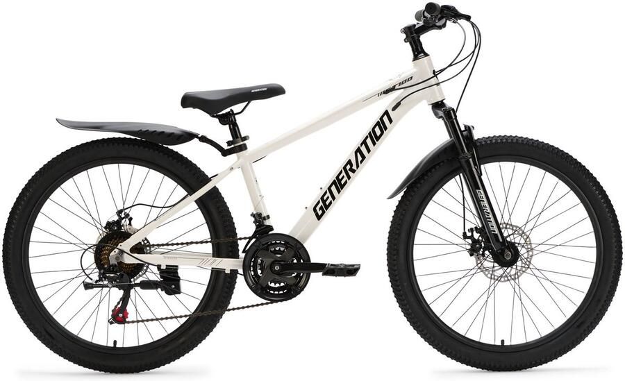 Generation Fietsen Generation GT100 24 inch Wit Kinderfiets met Spatborden