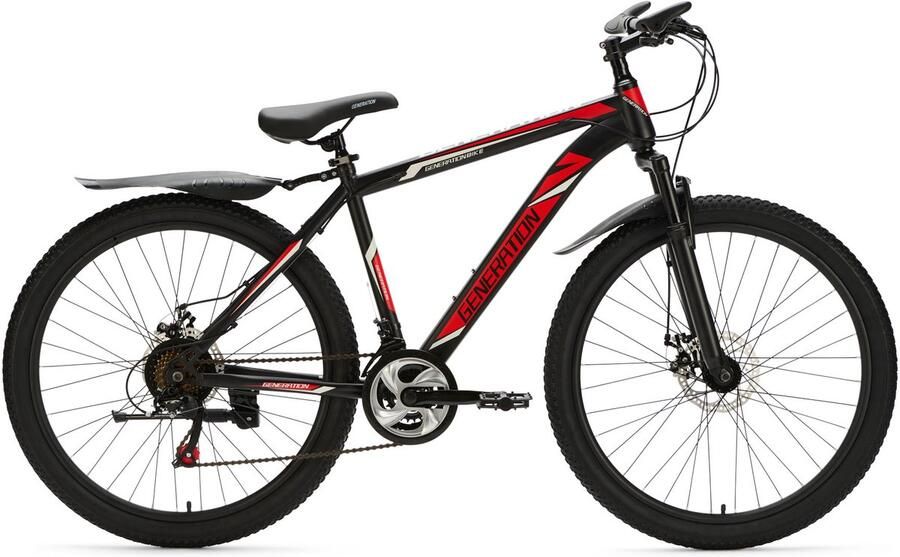 Generation Fietsen Generation Mountainbike 26 inch Rood Zwart – Spatborden
