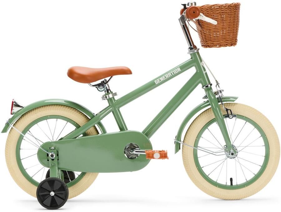 Generation Fietsen Generation Retro 14 inch Groen – Kinderfiets met dje