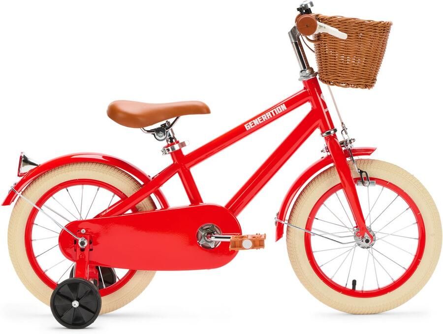 Generation Fietsen Generation Retro 14 inch Rood – Kinderfiets met dje