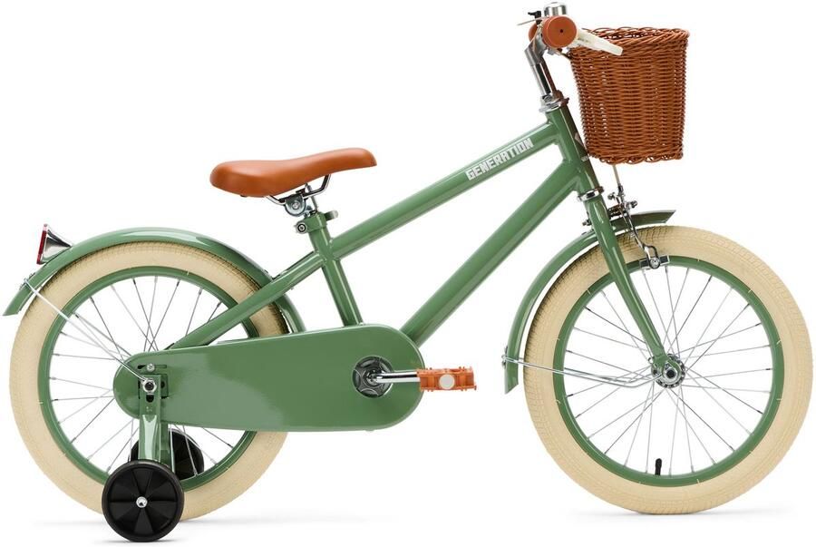 Generation Fietsen Generation Retro 16 inch Groen – Kinderfiets met dje