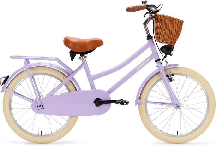 Generation Fietsen Generation Transporter 20 inch Lila – Kinderfiets met Mandje – 6 tot 8 jaar