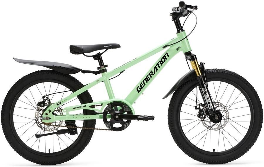 Generation Fietsen Generation X6 20 inch Mintgroen – Kinderfiets met Spatborden