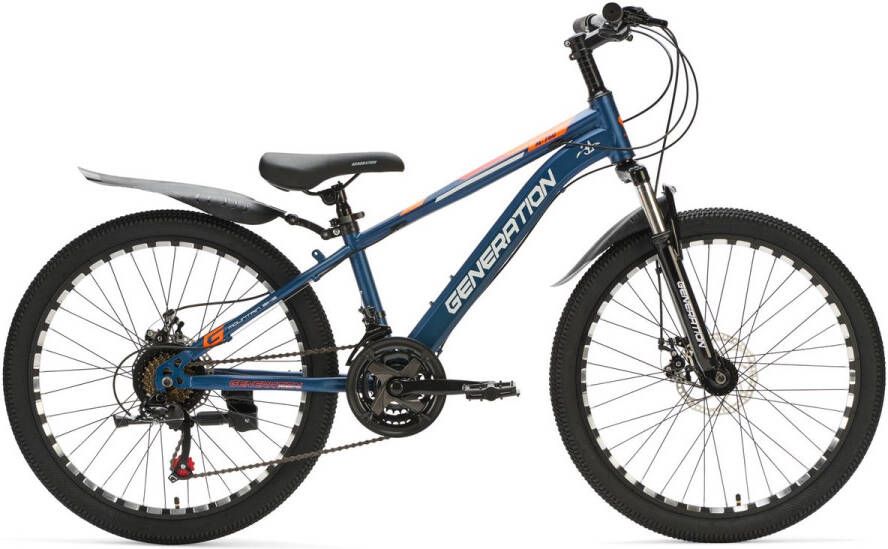 Generation Fietsen Generation M-760 mountainbike 24 inch – Blauw met spatborden