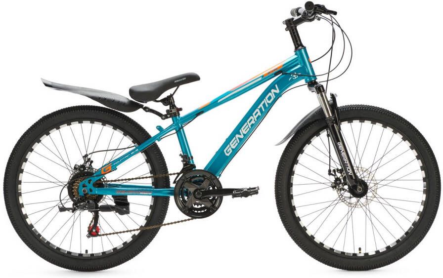 Generation Fietsen Generation M-760 mountainbike 24 inch – Lichtblauw met spatborden