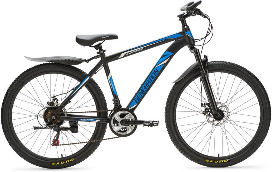 Generation Fietsen Generation Mountainbike 26 inch Blauw Zwart Spatborden
