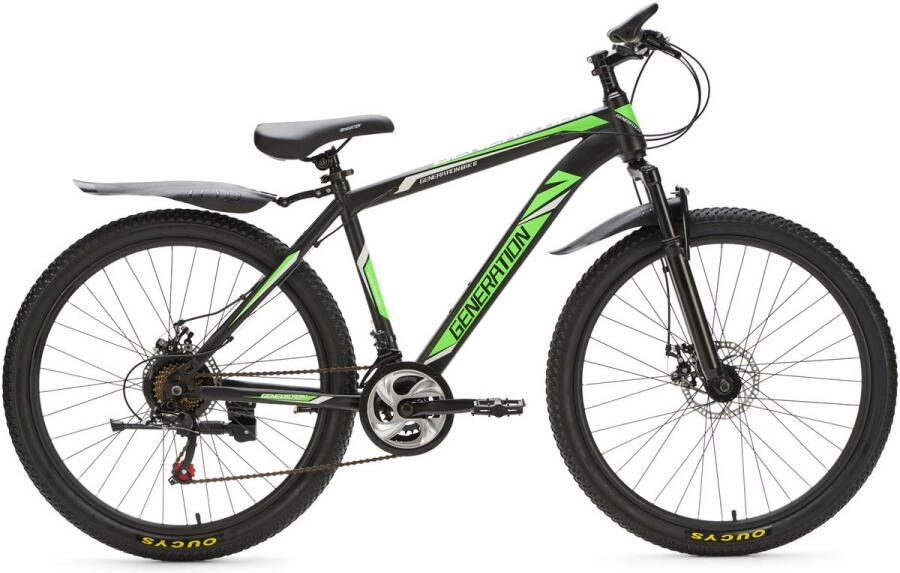 Generation Fietsen Generation Mountainbike 26 inch Groen Zwart Spatborden