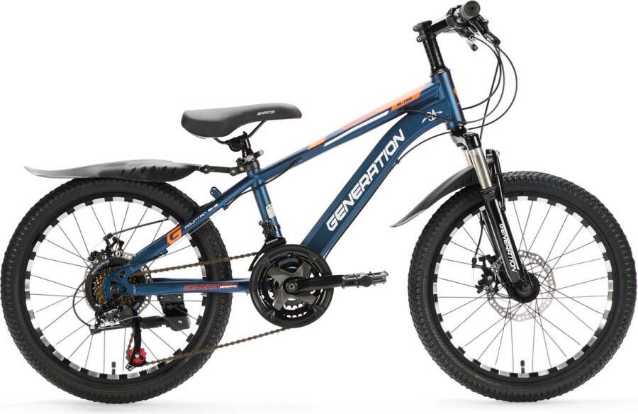 Generation M-760 mountainbike 20 inch Blauw Spatborden