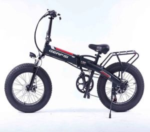 Gerpsi Fatbike Elektrische Fiets Elektrische fatbike E Bike 32km u met gashendel 10 Ah Accu 500W motor 2023 model Opvouwbaar -Zwart
