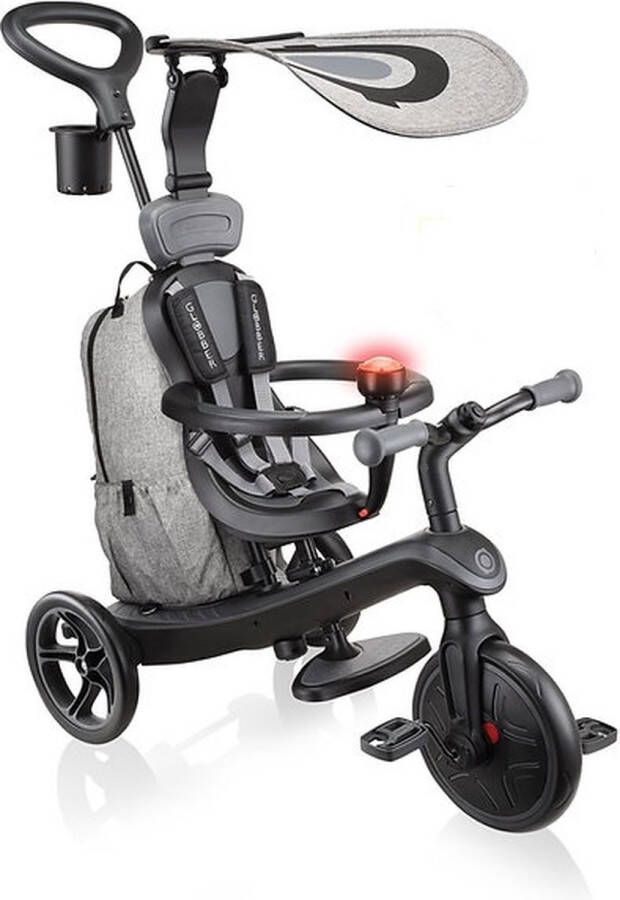 Globber Trike Explorer driewieler 4 in 1 Deluxe Play Black Grey