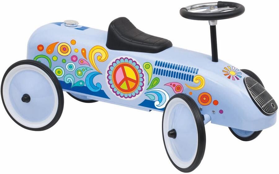 Goki Loopvoertuig Retro Blauw