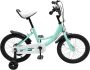 Gran VidaÂ Kinderfiets Inclusief Zijwielen- Verstelbare Hoogte Dubbel Remsysteem 5-8 Jaar Wit - Thumbnail 2