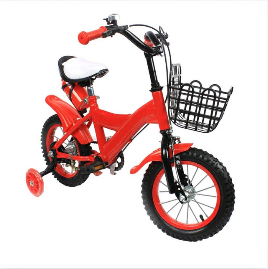 GUTEC Kinderfiets 3 Jaar Kinderfietsen Modern Design Loopfiets Carbon Staal-Rood