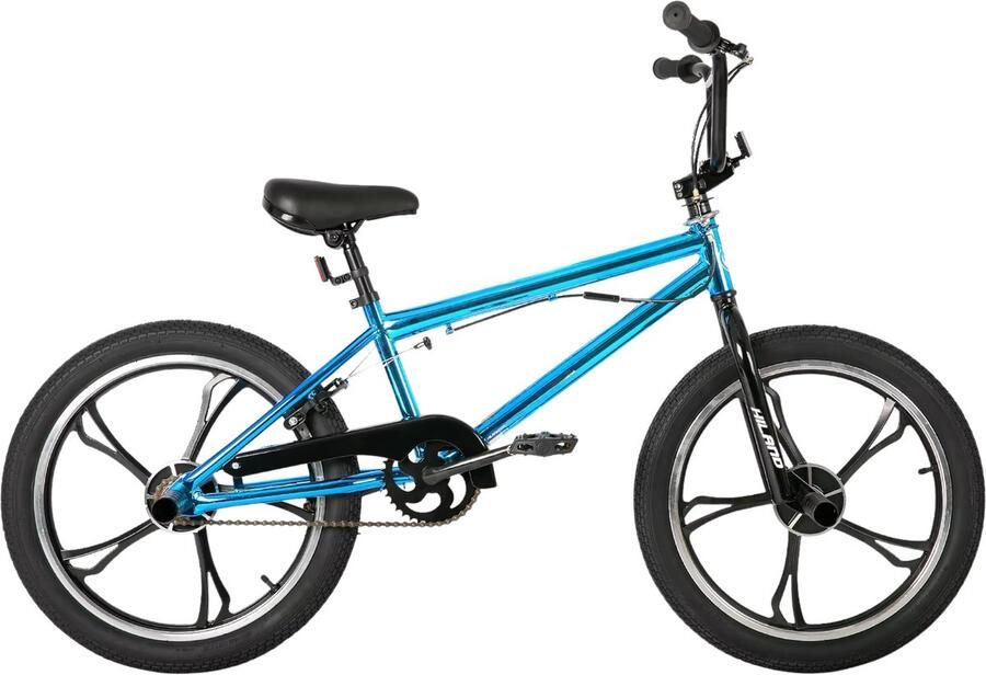Happiq BMX-fiets – Voor kinderen 5-12 jaar – 360° rotor freestyle single speed – 51 cm blauw