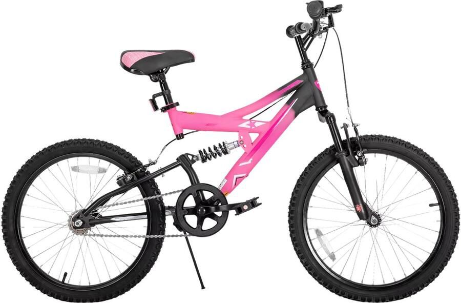 Happiq Kinderfiets – Voor kinderen 5-13 jaar – Mountainbike dubbele vering – 51 cm roze