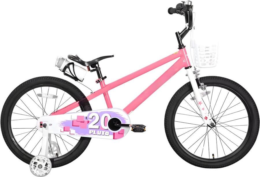 Happiq Kinderfiets – Voor kinderen van 3-12 jaar – Met oplichtende zijwieltjes – Paars 41 cm