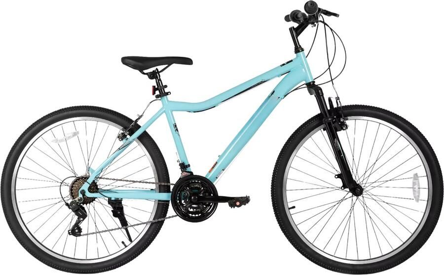 Happiq Mountainbike – Voor dames – 21 versnellingen stalen frame verende vork – 66 cm wielen groen