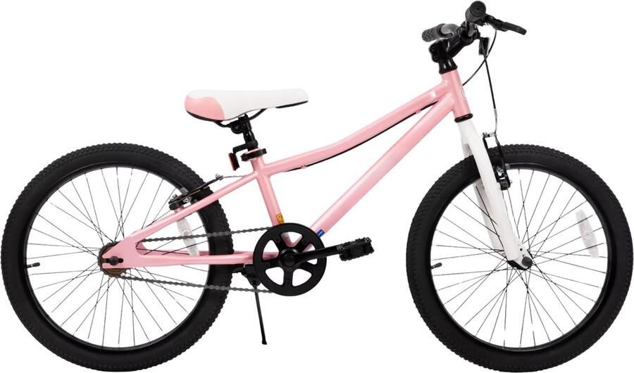 Happiq Mountainbike – Voor en – 21 versnellingen mechanische schijfrem voorverende vork – Blauw 69 cm