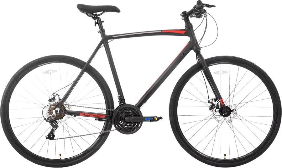 Happiq Racefiets – Voor volwassenen – 14 versnellingen lichtgewicht aluminium frame geschikt voor stadswoon-werkverkeer en fitness – Zwart L 700c