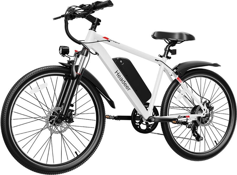 Headeer BK1350 E-bike 26 inch 56km actieradius 350W motor 48V 13.5Ah accu Topsnelheid 25 km u Wit