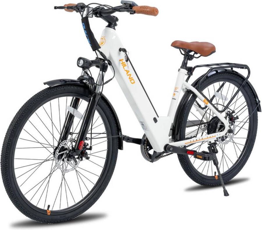Hiland EHD803 E Bike Elektrische Fiets 250W 26 Inch 7.8Ah Wit