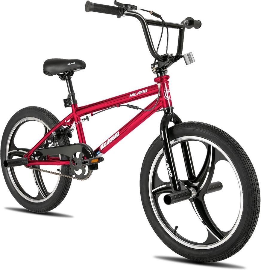Hiland 20 Inch Freestyle BMX Fiets 3 Spaken (Mag Wheels) 360 Graden Rotor Inclusief 4 Pegs & (meer dan 7) jaar)