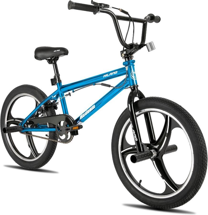 Hiland 20 Inch Freestyle BMX Fiets 3 Spaken (Mag Wheels) 360 Graden Rotor Inclusief 4 Pegs & (meer dan 7) jaar)
