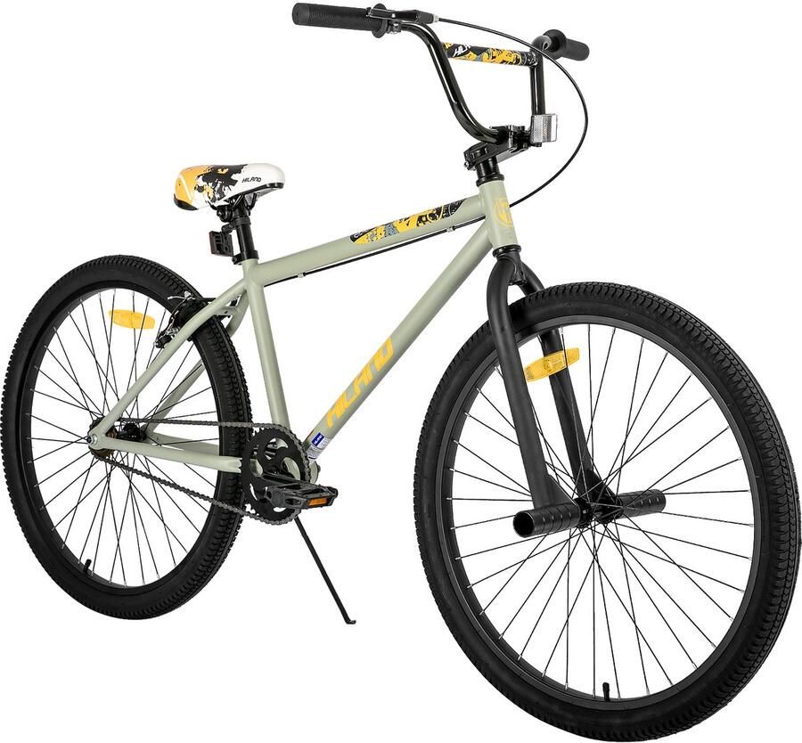Hiland 24 26 Inch BMX Fiets Freestyle voor Tieners & Volwassenen Inclusief 2 Pegs Meerdere Kleuren