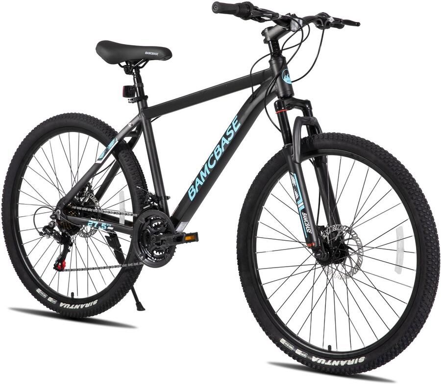 Hiland Bamcbase Sedona voorvering mountainbike 26 aluminium frame 21 versnellingen Zwart