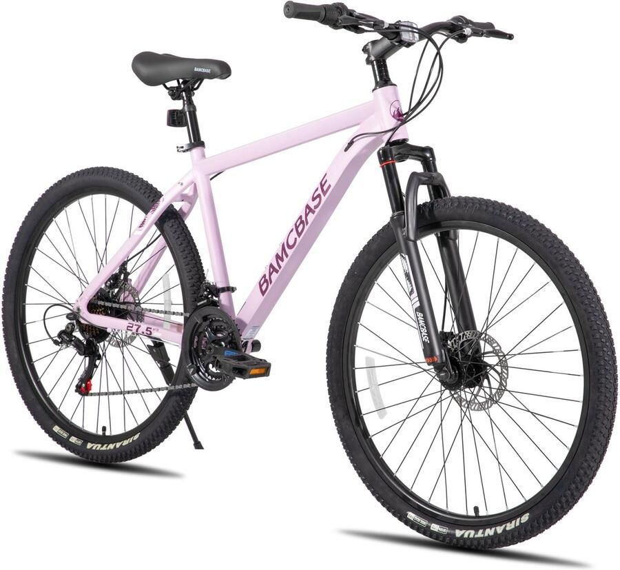 Hiland Bamcbase Sedona voorvering mountainbike 27.5 aluminium frame 21 versnellingen Paars