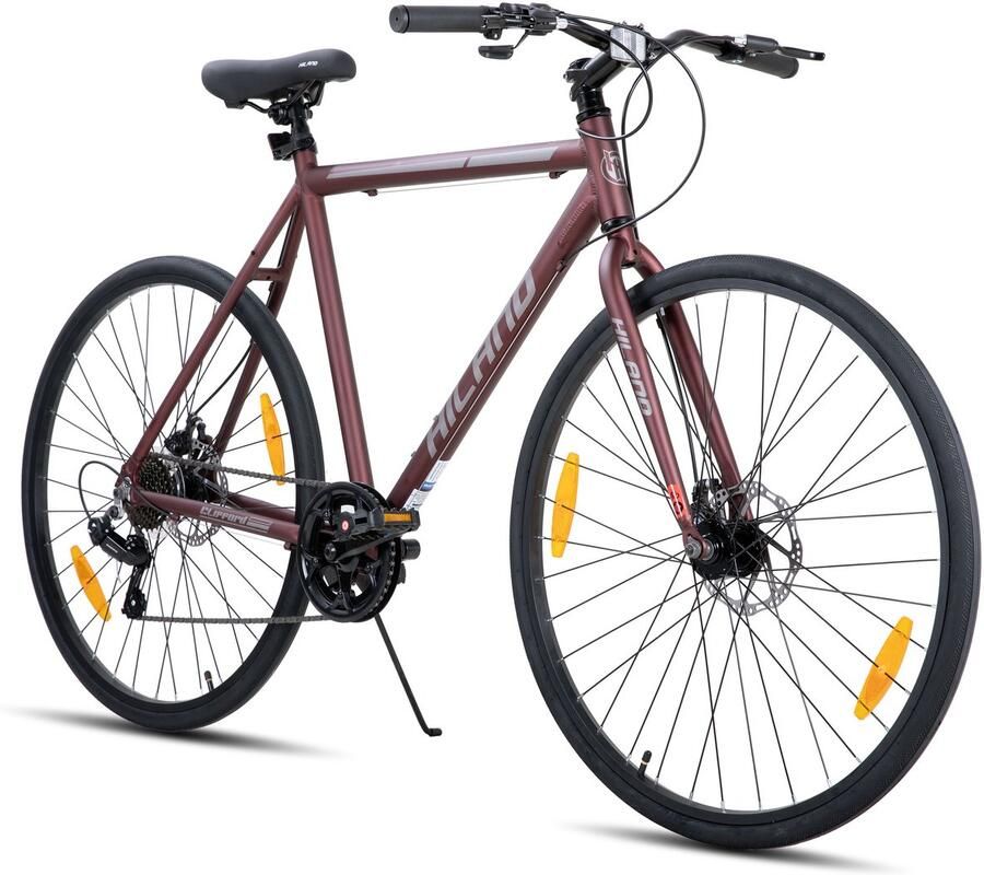 Hiland Clifford Racefiets 700 x 32C 7 Versnellingen Lichtgewicht Aluminium Frame 57cm Mechanische Schijfrem & Commuter Bike