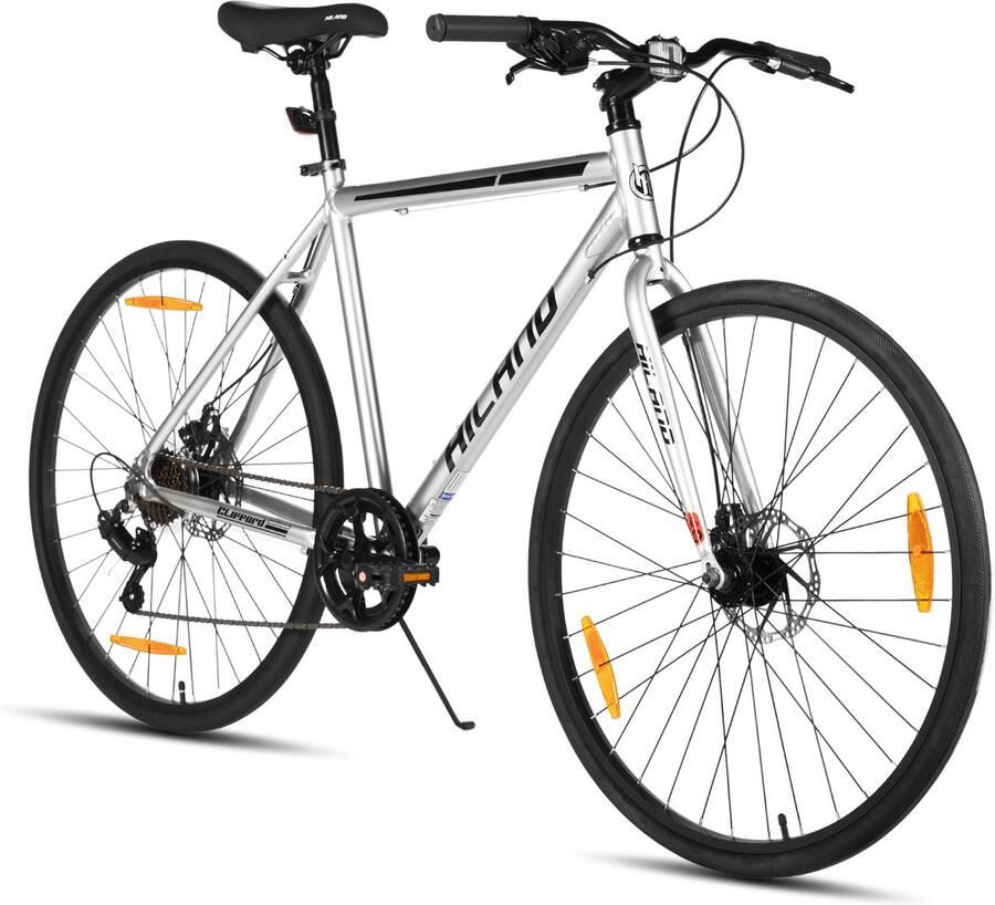 Hiland Clifford Racefiets 700 x 32C 7 Versnellingen Lichtgewicht Aluminium Frame 57cm Mechanische Schijfrem & Commuter Bike