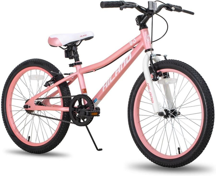 Hiland Climber Youth Commuter City Bike 20 inch Single Speed ​​- V-Brake Roze