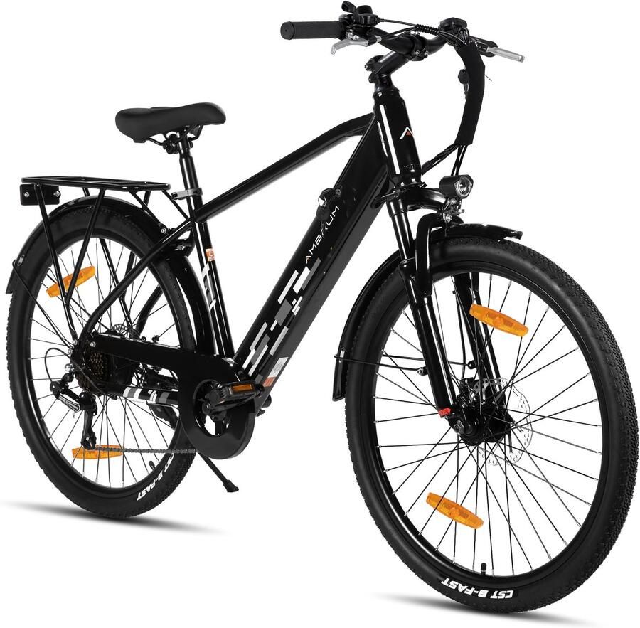 Hiland Elektrische Mountainbike 26 inch 250W Motor 36V 10.4Ah Accu E-MTB 7 Versnellingen Dubbele Schijfrem &