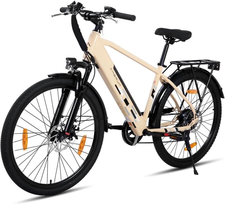 Hiland Elektrische Mountainbike 26 inch 250W Motor 36V 10.4Ah Accu E-MTB 7 Versnellingen Dubbele Schijfrem &