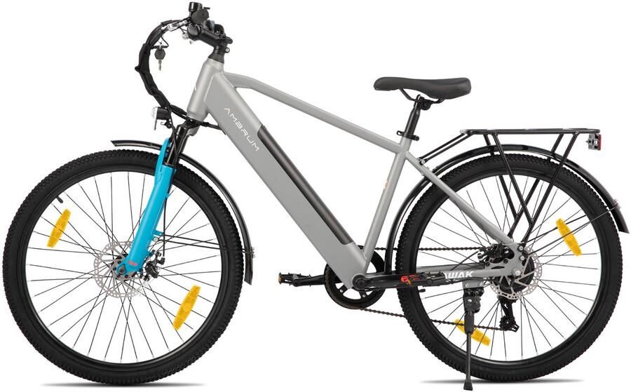 Hiland Elektrische Mountainbike 26 inch 250W Motor 36V 10.4Ah Accu E-MTB 7 Versnellingen Schijfrem Unisex