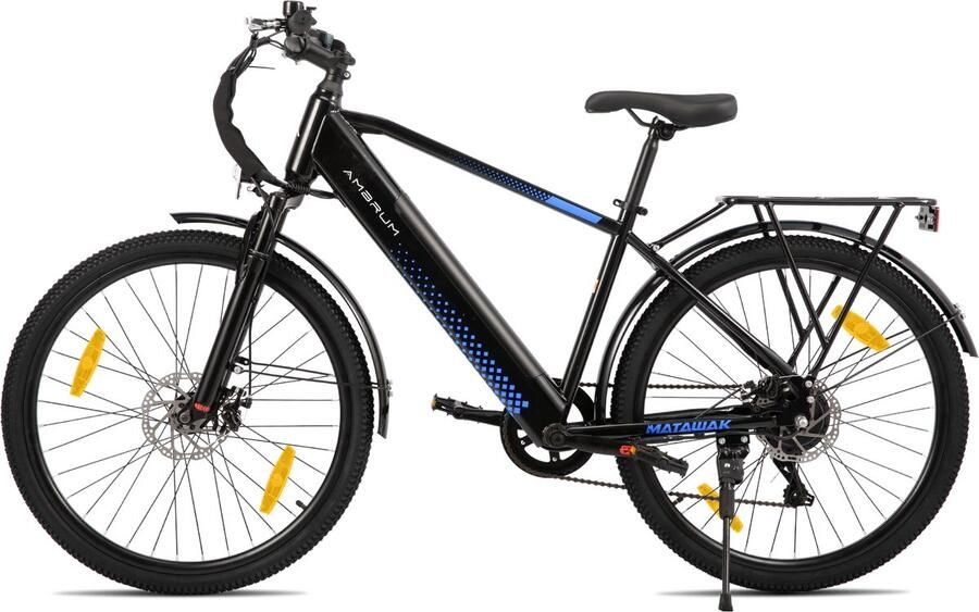 Hiland Elektrische Mountainbike 26 inch 250W Motor 36V 10.4Ah Accu E-MTB 7 Versnellingen Schijfrem Unisex